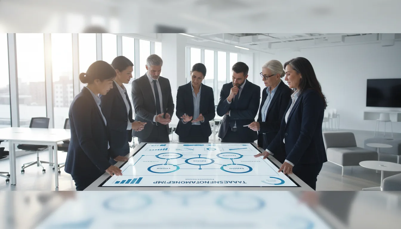 Business transformation operating model and value realization planning